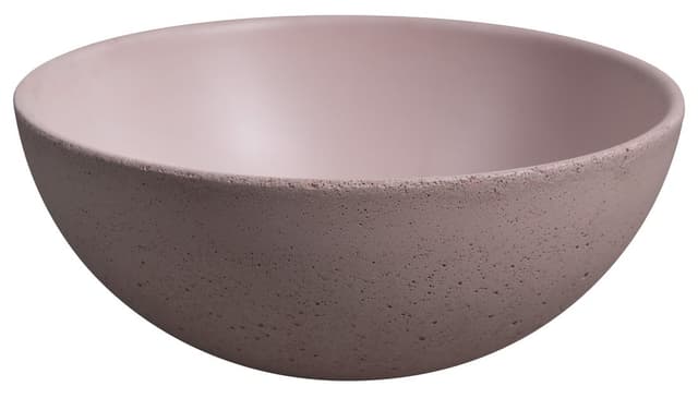 MINOR umywalka betonowa nablatowa, średnica 26cm, różowy