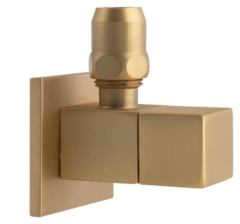 Zawór kątowy, 1/2"x3/8", złoty mat