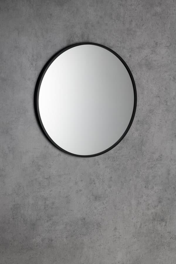 NOTION SLIM lustro w ramie, ø 40cm, czarny mat