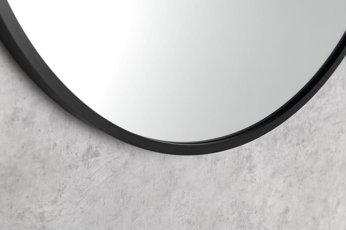 NOTION SLIM lustro w ramie, ø 40cm, czarny mat
