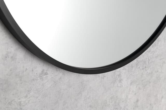 NOTION SLIM lustro w ramie, ø 40cm, czarny mat