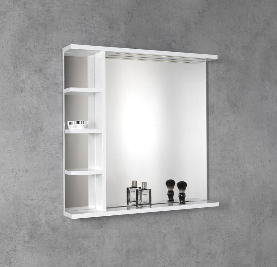 KORIN lustro z oświetleniem LED i półkami 70x70x12cm