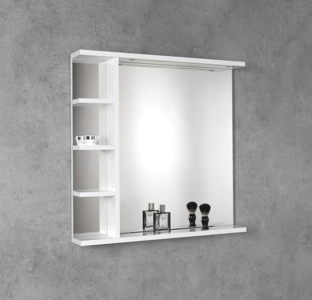 KORIN lustro z oświetleniem LED i półkami 70x70x12cm