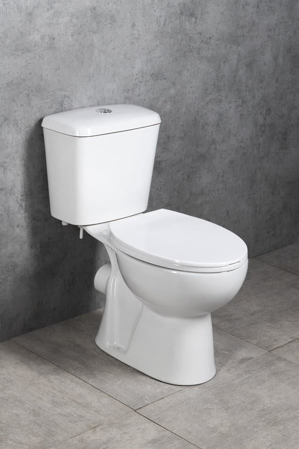 JOSE WC, przycisk 3/6l, odpływ poziomy, biały