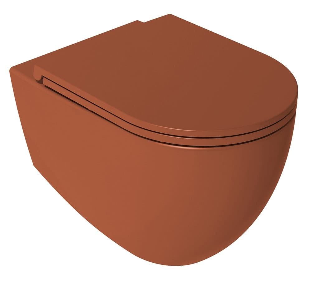 INFINITY Deska WC SLIM, Easy Take, Soft Close, terracotta