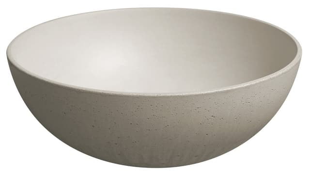 FORMIGO umywalka betonowa nablatowa, średnica 39cm, piaskowy