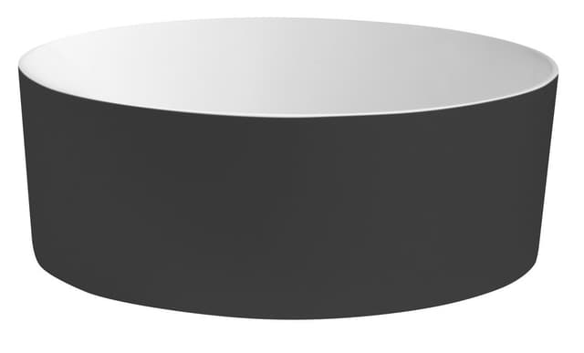 THIN umywalka nablatowa Ø38 cm, carina/biały mat