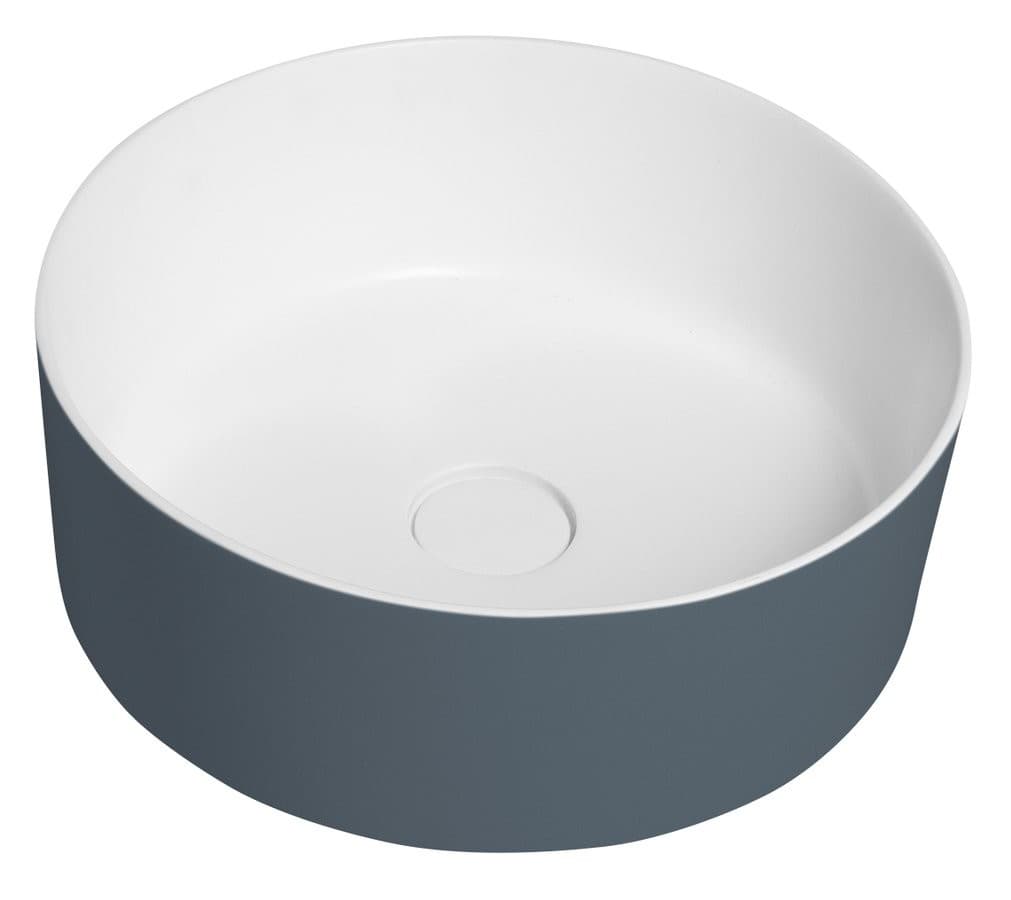 THIN umywalka nablatowa Ø38 cm, siena/biały mat
