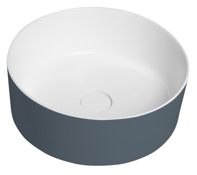THIN umywalka nablatowa Ø38 cm, siena/biały mat