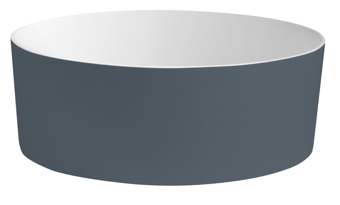THIN umywalka nablatowa Ø38 cm, siena/biały mat