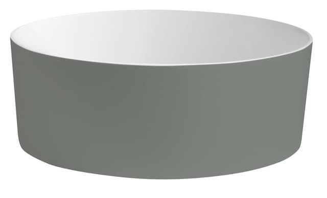THIN umywalka nablatowa Ø38 cm, verde/biały mat