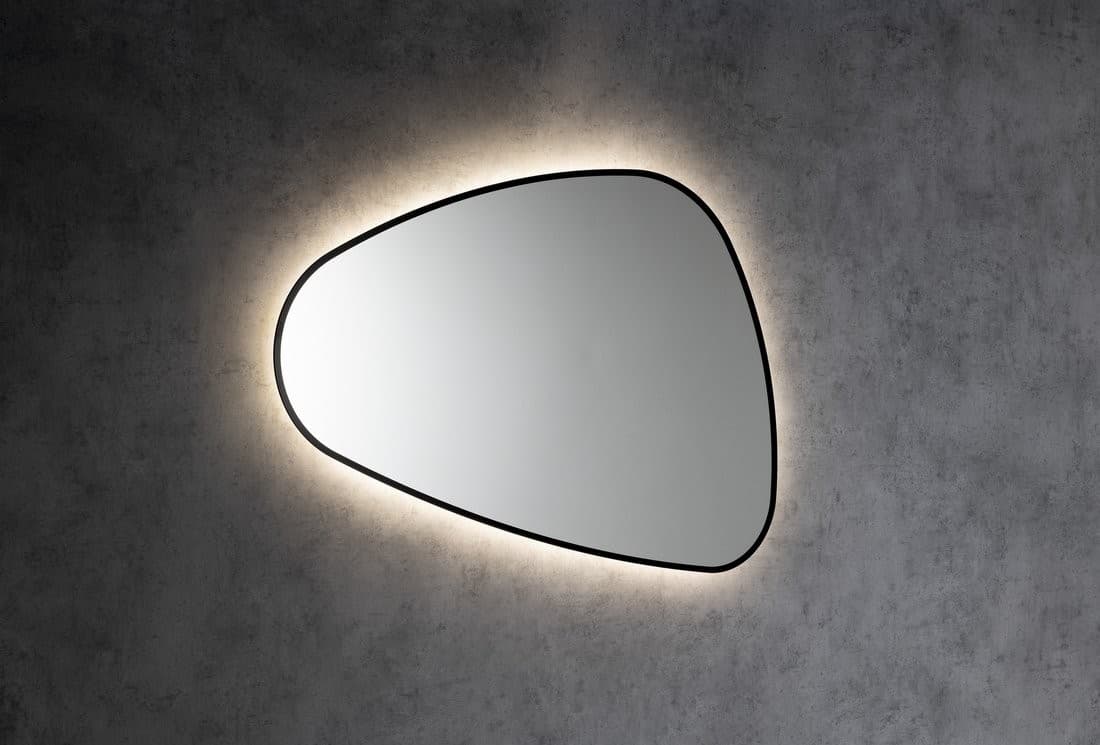 ELENA lustro podświetlane LED 20W, 68x96cm, czarny mat