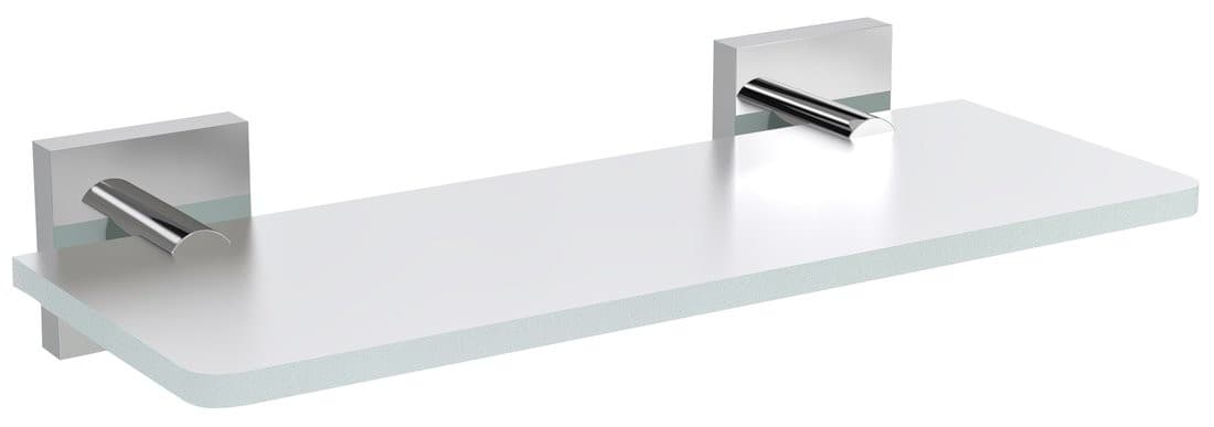 X-SQUARE półka szklana 200mm, chrom/szkło mleczne