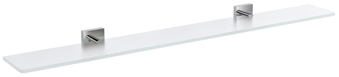 X-SQUARE półka szklana 800mm, chrom/szkło mleczne