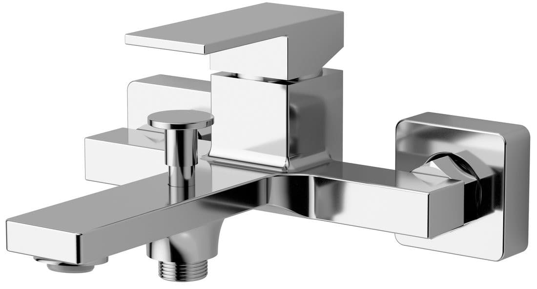 CUBEMIX bateria wannowa ścienna, chrom