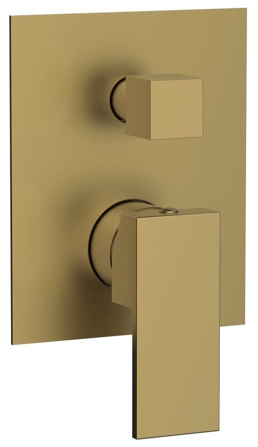 CUBEMIX bateria prysznicowa, podtynkowa, 2 wyjścia, złoto mat