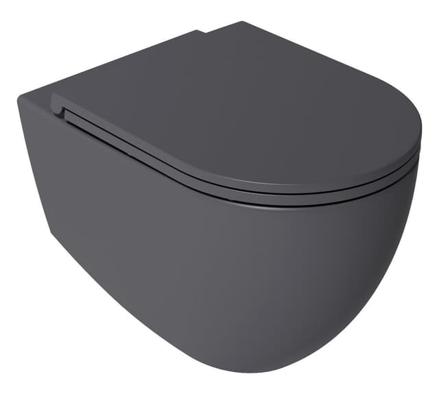 INFINITY miska WC wisząca, Rimless, 36,5x53cm, antracyt