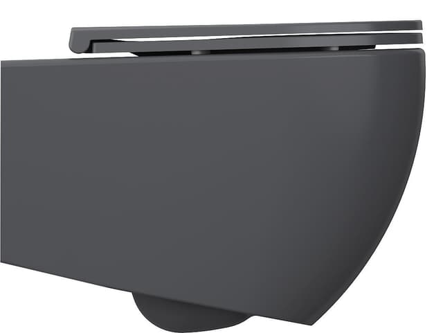 INFINITY miska WC wisząca, Rimless, 36,5x53cm, antracyt