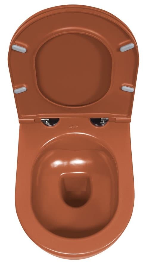 INFINITY miska WC wisząca, Rimless, 36,5x53cm, terracotta