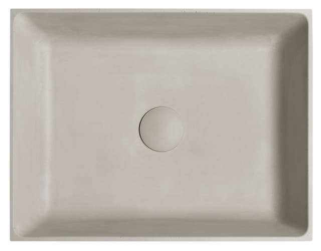 FORMIGO umywalka betonowa nablatowa, 47,5x36,5cm, piaskowy