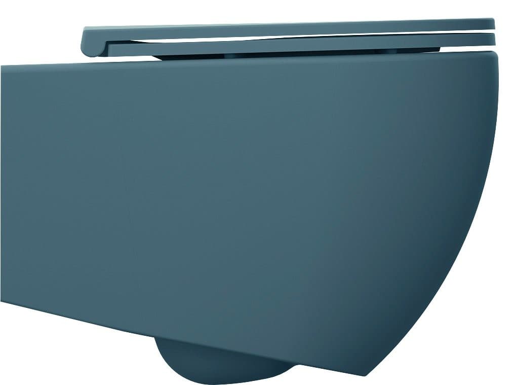 INFINITY miska WC wisząca, Rimless, 36,5x53cm, petrol mat