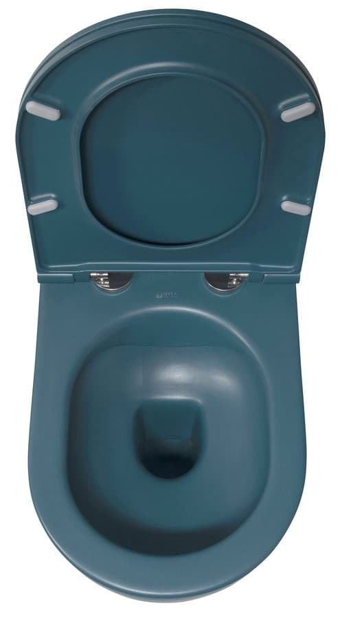 INFINITY miska WC wisząca, Rimless, 36,5x53cm, petrol mat