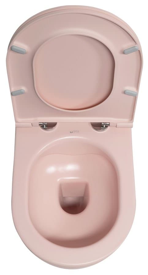 INFINITY miska WC wisząca, Rimless, 36,5x53cm, salmon