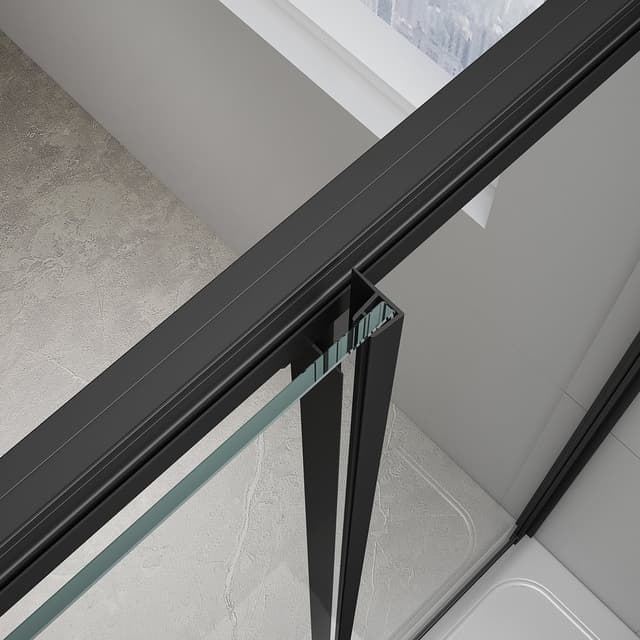 EASY BLACK kabina prysznicowa 900x800mm, szkło czyste