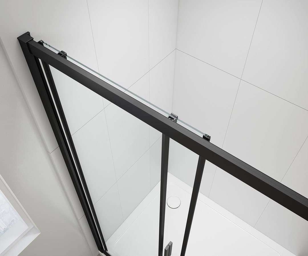 EASY BLACK kabina prysznicowa 900x800mm, szkło czyste