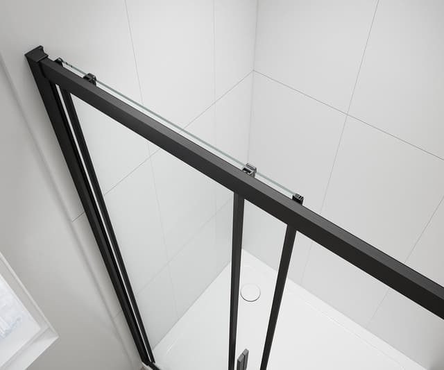 EASY BLACK kabina prysznicowa 900x800mm, szkło czyste