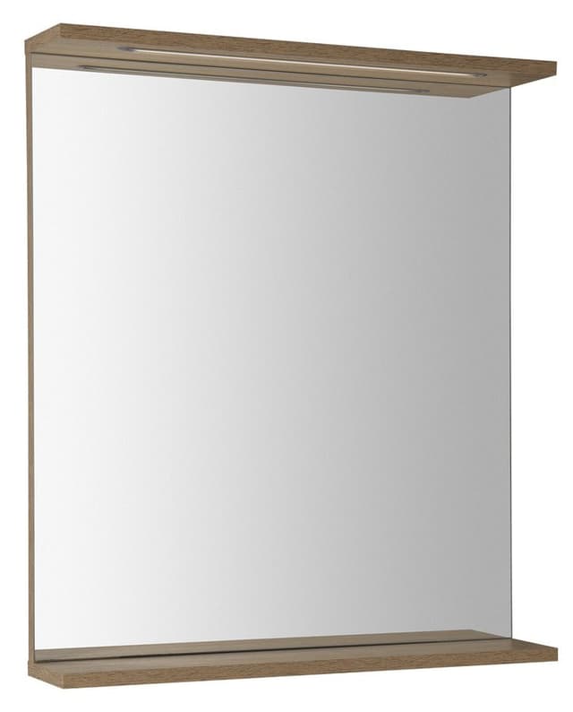 KORIN STRIP lustro z oświetleniem LED 60x70x12cm, dąb platin