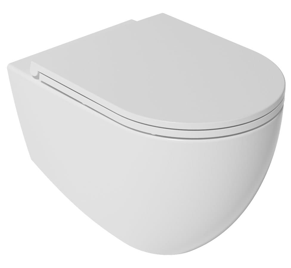 INFINITY miska WC wisząca, Rimless, 36,5x53cm, biały