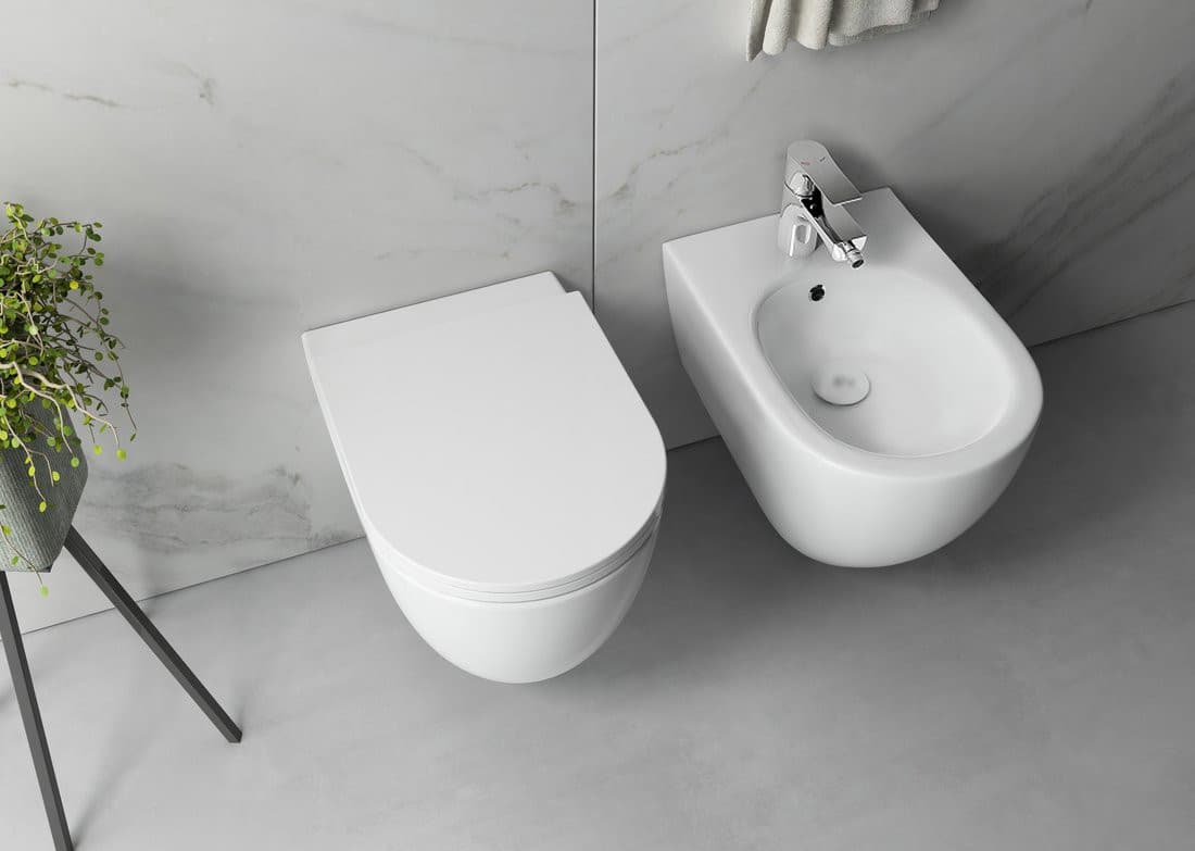 INFINITY miska WC wisząca, Rimless, 36,5x53cm, biały mat