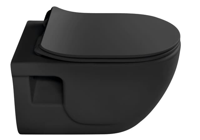 BRILLA WC wiszące, Rimless, 36,5x53cm, czarny mat