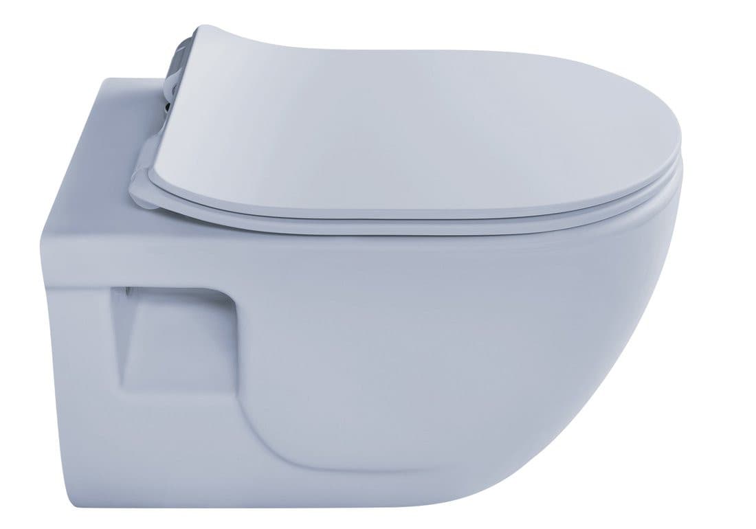 BRILLA WC wiszące, Rimless, 36,5x53cm, jasnoniebieski matowe