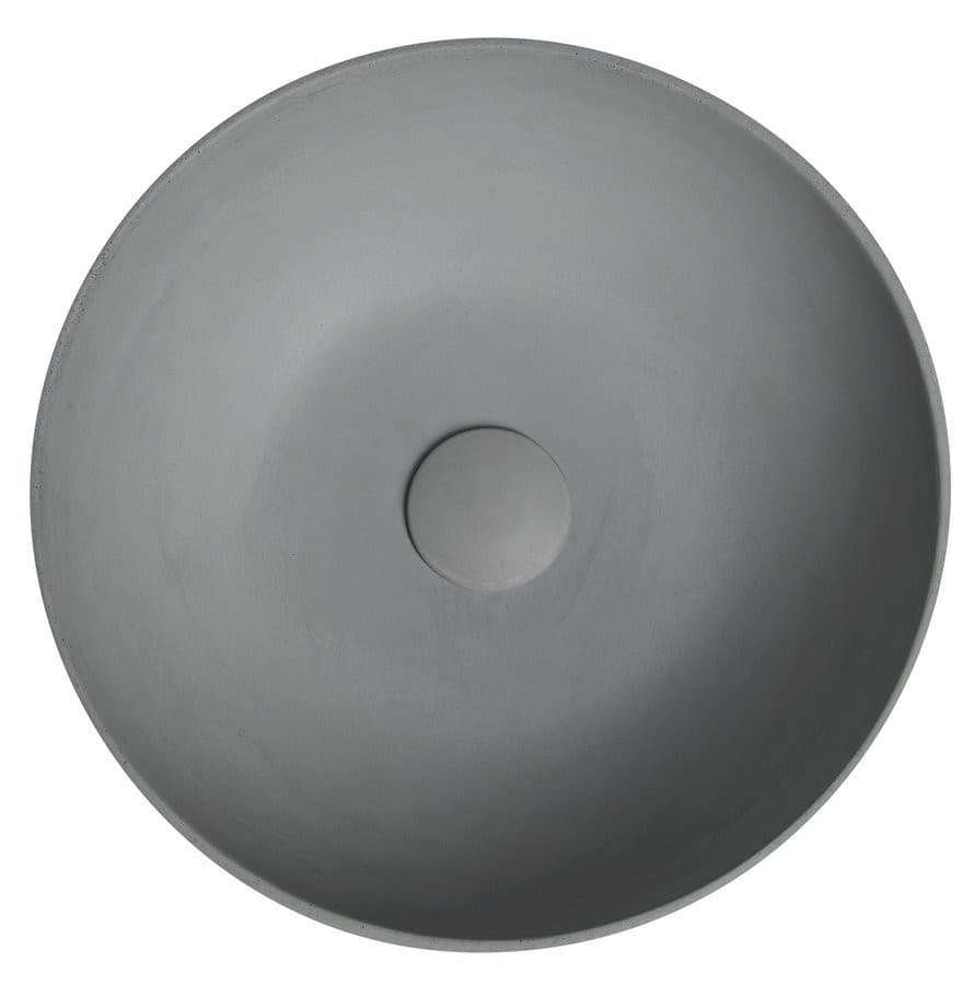 FORMIGO umywalka betonowa nablatowa, średnica 39cm, szary