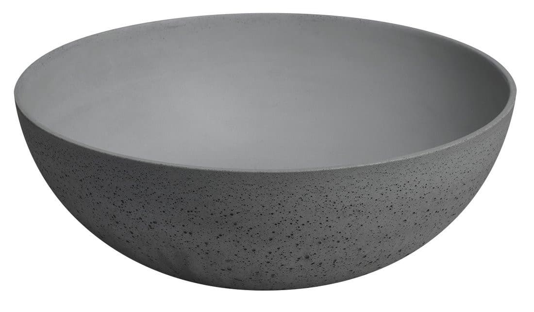 FORMIGO umywalka betonowa nablatowa, średnica 39cm, szary