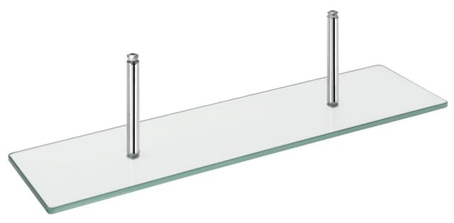 Półka do szafek z lustrem, z mocowaniem, 60cm, chrom