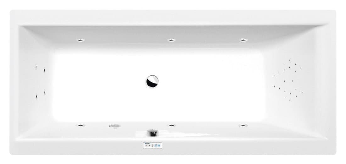 CLEO wanna z hydromasażem, 180x80x48cm, Highline Hydro, chrom