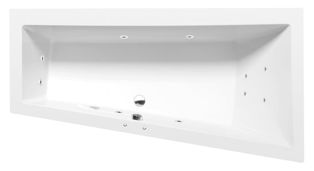 ANDRA R wanna z hydromasażem, 180x90x45cm, Active Hydro, chrom