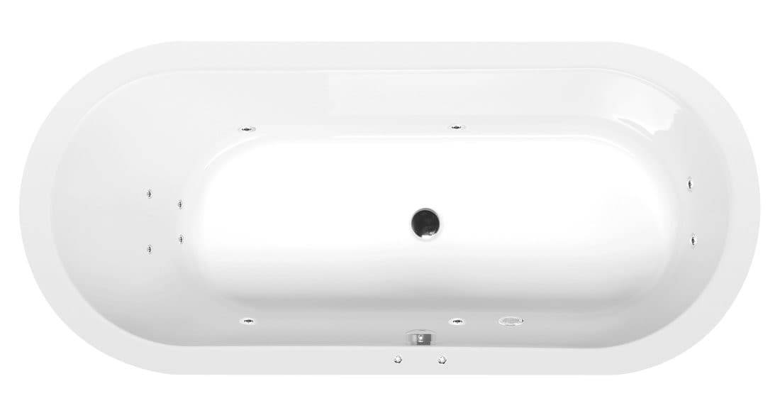 ASTRA O wanna z hydromasażem, 165x75x48cm, Active Hydro, chrom