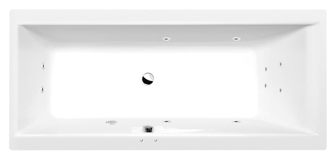 CLEO wanna z hydromasażem, 180x80x48cm, Active Hydro, chrom