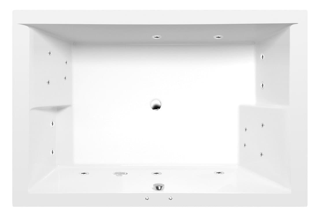 DUPLA wanna z hydromasażem, 180x120x54cm, Active Hydro, chrom