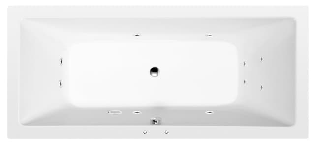 KRYSTA wanna z hydromasażem, 180x70x39cm, Active Hydro, chrom