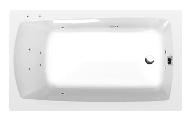 LILY wanna z hydromasażem, 140x70x39cm, Active Hydro, chrom