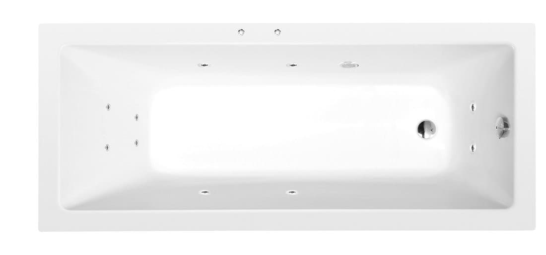 NOEMI wanna z hydromasażem, 150x80x39cm, Active Hydro, chrom