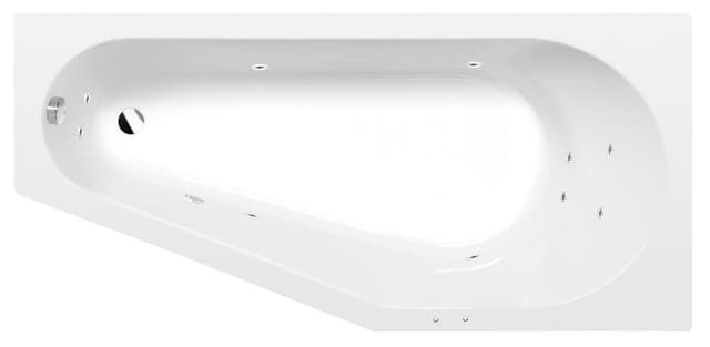 TIGRA R wanna z hydromasażem, 170x80x46cm, Active Hydro, chrom