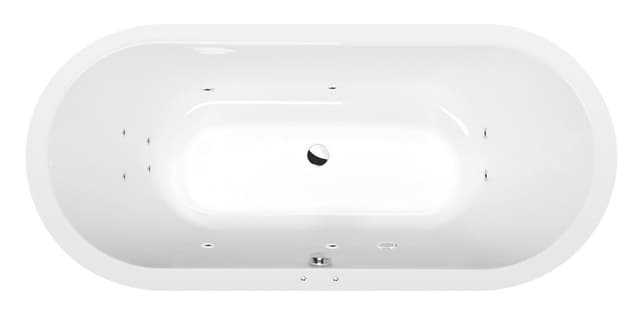 VIVA O wanna z hydromasażem, 175x80x47cm, Active Hydro, chrom