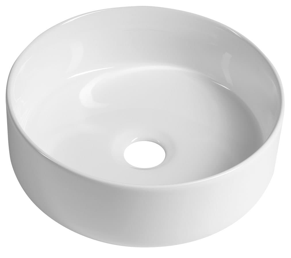 NIMIS umywalka ceramiczna nablatowa średnica 30cm, biały