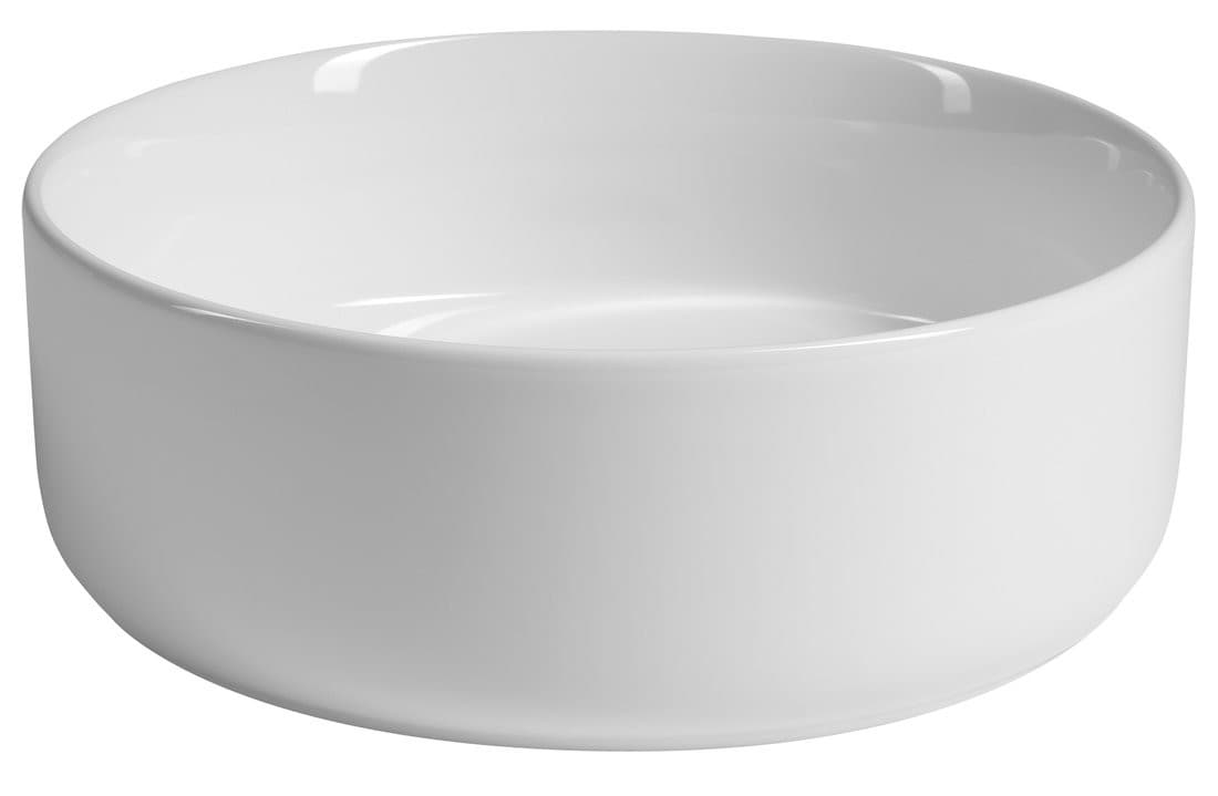 NIMIS umywalka ceramiczna nablatowa średnica 30cm, biały